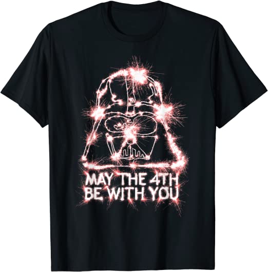 Star Wars Darth Vader May The 4th Be With You Sparkler T-Shirt