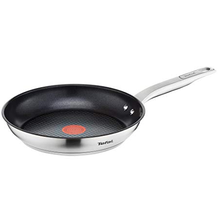 Tefal E82604 Hero Stainless Steel Frying Pan Non-Stick Coating Suitable for Induction Cookers 24 cm