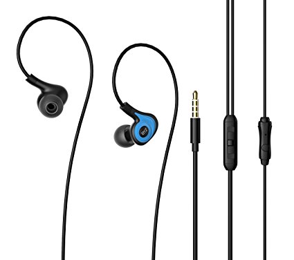 Venstone In Ear Earbuds Headphones with Mic and Remote Control Earphones For Smartphones, Best for Iphone (Blue)