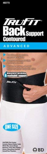 Tru-Fit Aerated Contoured Back Support, Black, One Size Fits All