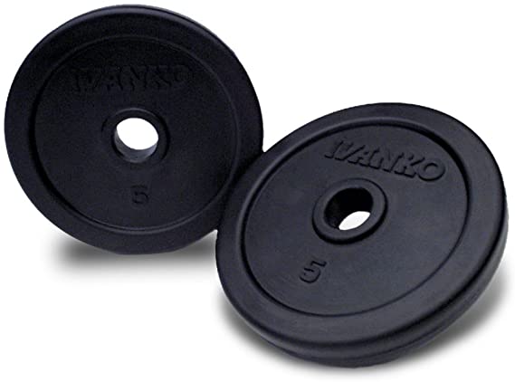 Ivanko Rubber 5 Lb. Plates (RUB-5 Pair) for 1" and 1-1/16" Bars