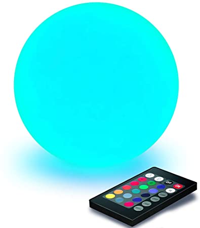 LOFTEK Pond Decor, 6-inch Light Ball Outdoor 16 RGB Colors Changing LED Floating Pool Lights with Remote Control, Perfect for Pool, Deck, Lawn, and Patio Decor