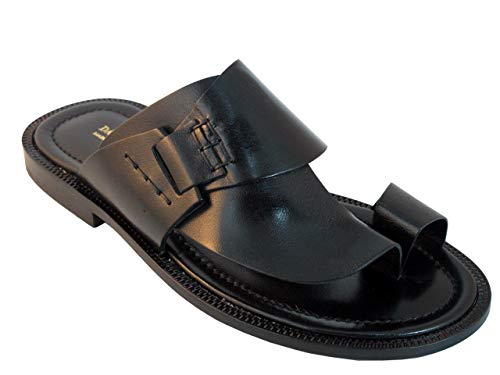 Men's Davinci Italian Leather Push Toe Sandals 1099