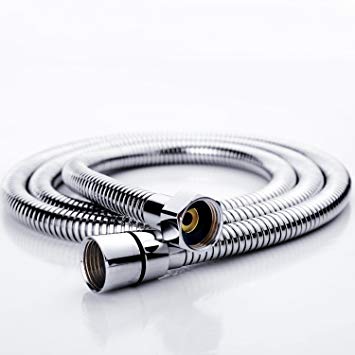 SR SUN RISE 96 Inch Flexible 304 Stainless Steel Replacement Shower Hose with Brass Fittings, RV Shower Hose, Explosion-proof, Chrome Finish