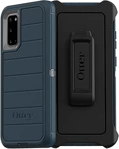 OtterBox Defender Series Case for Samsung Galaxy S20 / S20 5G (Only) - Holster Clip Included - Microbial Defense Protection - Retail Packaging - Gone Fishin (Blue)