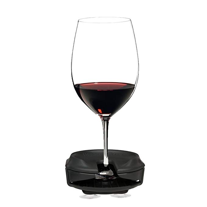 Bella D'Vine Outdoor Wine Glass Holder With Suction Cup Base For Boats, Bath Tubs, RV's & Hottubs, Wine Gift in GRAPHITE