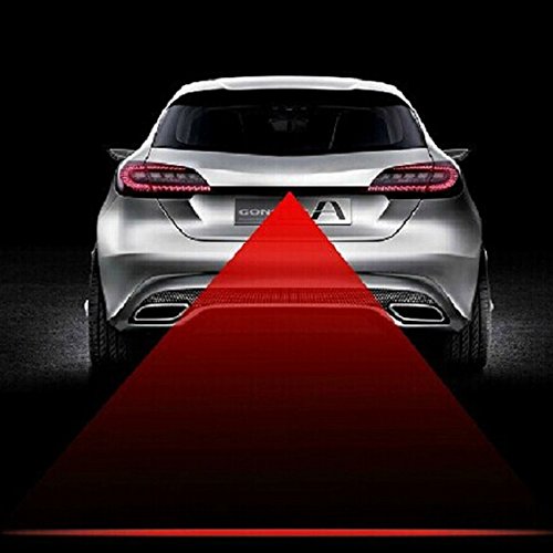 iTimo Universal Car Styling Anti-Collision LED Laser Fog Lamp Auto Motorcycle Bike Running Tail Light Brake Parking Lamp 12V Rearing Warning Safety Rear-end Alarm Accessories Line