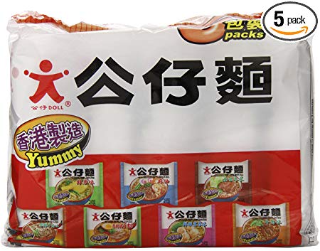 Doll Instant Noodles, Spicy Artificial Pork, 3.49 Ounce (Pack of 5)