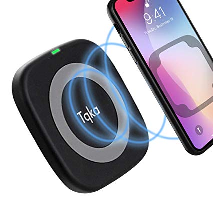 Tqka Fast Wireless Charger, QI Certified Wireless Charging Pad, 7.5W Compatible iPhone XS Max XR X 8 Plus, 10W Compatible Samsung Galaxy S9/S9 , Note 8/S8/S8 , S7/S7 Edge and QI-Enabled Device