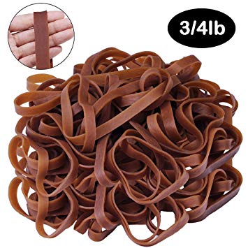 Supla 50 Pcs Big Rubber Bands Natural Rubber Bands Large Size Thick Elastic Rubber Bands - 7.9" x 0.4"(LxW) for Files Office Supplies Garbage Cans