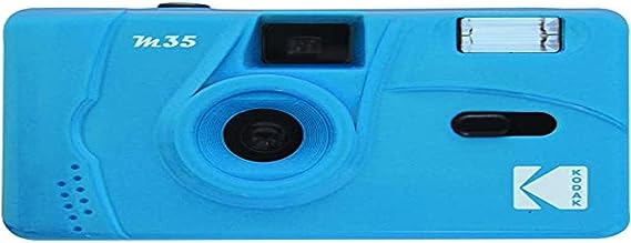 Kodak M35 35mm Film Camera - Focus Free, Reusable, Built in Flash, Easy to Use (Cerulean Blue)