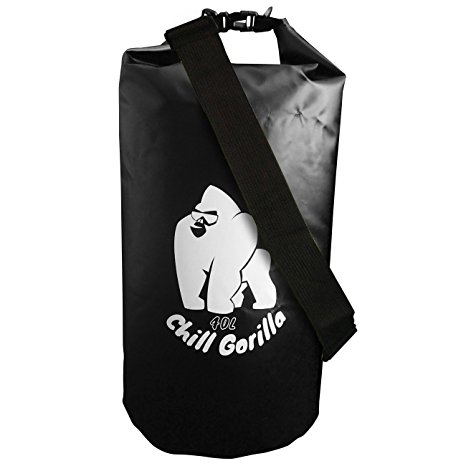 Chill Gorilla Pro Waterproof Dry Bags. Roll Top Dry Compression Sack Keeps Gear Dry for Kayaking, Beach, Rafting, Boating, Hiking, Camping, Fishing and Outdoors.