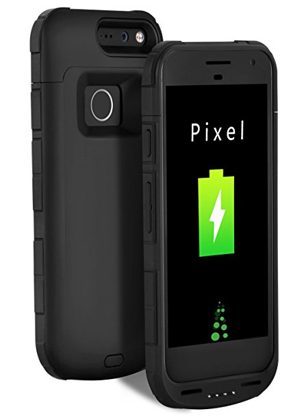 Pixel Battery Case,ALCLAP Google Pixel Case Portable Protective Charger Case-4000mAh Extended Charging Battery Backup Charger Case Rechargeable Juice Bank Cover for Google Pixel(Black)