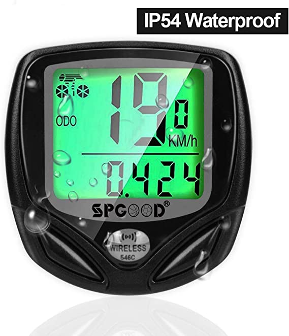 SPGOOD Bike computer wireless 16 functions waterproof LCD speed bike speedometer bike computer speedometer