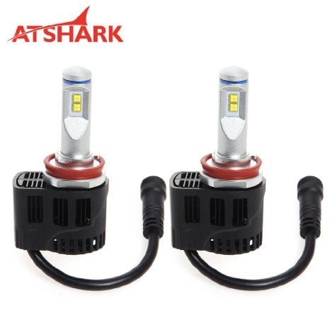 Atshark 110W 10400LM H8 H9 H11 LED Headlight Bulbs Headlamp Conversion Kit 4PCS LED 6000K White Super Bright Replaces Halogen HID headlights