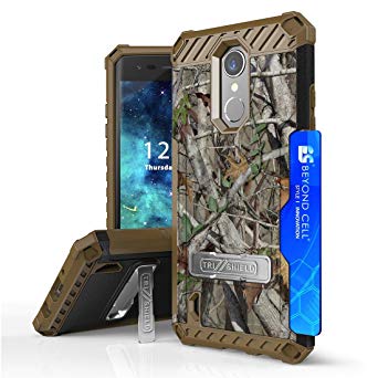 LG Rebel 3 (L158VL, L157BL) [TracFone/Straight Talk] Case - Military Grade Drop Tested [MIL-STD 810G-516.6] [Magnetic Kickstand/Single Card Slot] Protective Case (Camo) and Atom Cloth