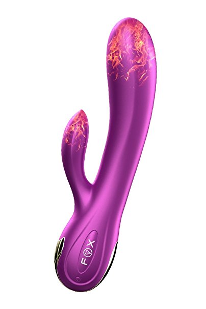 Beimly Heating Massager Vibrator with 7 Speed & 7 Frequency Vibration Mode, Silicone Waterproof Rabbit Vibrator Dual Moters for Women(Purple)