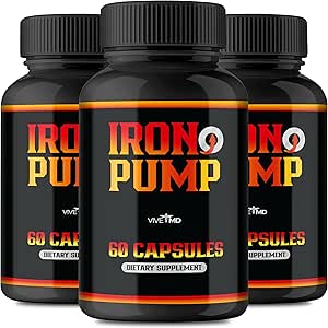 Iron Pump for Men Capsules Official Formula, Iron Pump Ed Pills Advanced Formula Max Performance - Maximum Strength, Iron Pump Pills for Men All Natural Formula, IronPump Support Reviews (3 Pack)