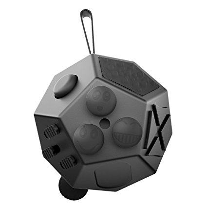 Maxboost Fidget Cube Advanced (12 Sided) Reduces Stress / Anxiety / Focus for Children, Students, Teens, and Adults [Dodecagon Dice Toy] Great for School, Office, Home [12 Sides Fidget Cube]