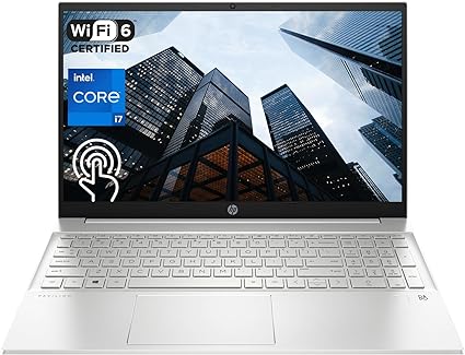 HP 2023 Latest Pavilion Business Laptop, 15.6" FHD Touchscreen, 13th Gen Intel Core i7-1355U, 64GB RAM, 1TB PCIe SSD, Webcam, FP Reader, Backlit KB, Wi-Fi 6, Windows 11 Pro, Silver