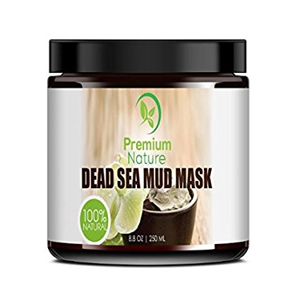 Dead Sea Mud Mask(8.8 oz), Melts Cellulite, Treats Acne and Problem Skin, Also Acts as Pore Minimizer and Wrinkle Reducer, By Premium Nature®