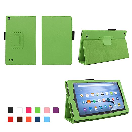 Case for All-New Fire 7 2017 - Premium Folio Case for All-New Fire 7 Tablet with Alexa 7th Generation - (Green)