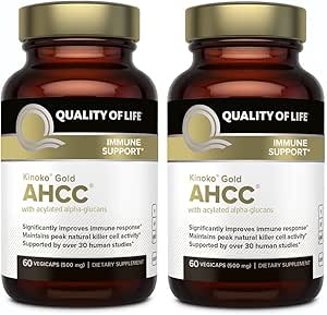 Quality of Life Premium Kinoko Gold AHCC Supplement - 2 Pack