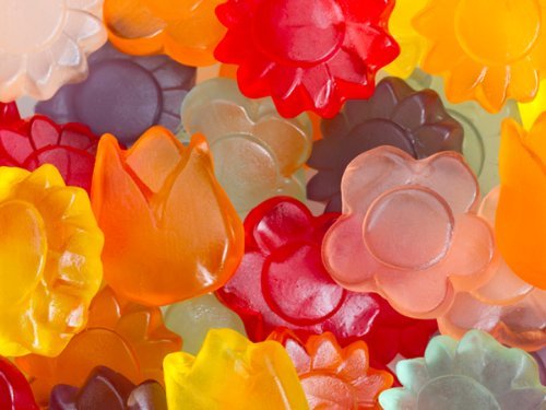Awesome Blossoms Gummi Gummy Flowers Candy 1 Pound Bag