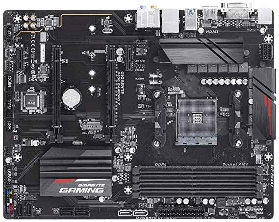 GIGABYTE B450 Gaming X, a Gaming Motherboard with Hybrid Digital PWM, NVMe PCIe Gen3 x4 M.2, RGB Fusion 2.0