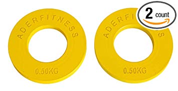 Ader Olympic Fractional Plates Pair- .5 Kg Yellow
