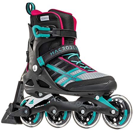 Rollerblade Macroblade 84 ABT Women's Adult Fitness Inline Skate, Emerald Green and Cherry, Performance Inline Skates