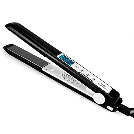 OSIR Professional Nano-Titanium Flat Iron Hair Straightener with Digital LCD And Screen Touch - Easy To Operate(Black)