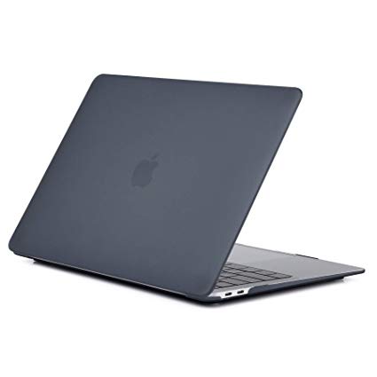 Se7enline New MacBook Air 13 Inch Case 2018 Release Smooth Matte Frosted Plastic Hard Shell Case Cover for MacBook Air 13-Inch with Touch ID Newest Version Model A1932, Frost Black