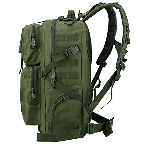 TTLIFE Military Tactical Backpack Large Army Assault Pack Bag Backpack Rucksacks for Outdoor Hiking Camping Trekking Hunting 45L