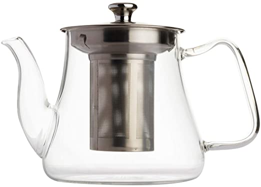 VAHDAM, Radiance- Glass Tea Pot with Infuser | 33oz/1000ml Tea pots for Loose Tea | Perfect Tea Maker | Tea Pots for Stove top | Scratch Resistant, Microwave Safe Tea Steeper | Glass Teapot