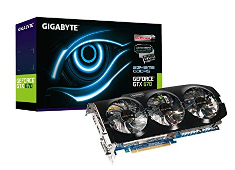 GIGABYTE GV-N670OC-2GD GeForce GTX 670 Windforce OC 2048MB GDDR5 256-bit PCI Express 3.0 x16 HDCP Ready SLI Support Graphics Card