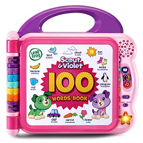 LeapFrog Scout and Violet 100 Words Book Bilingual, Amazon Exclusive, Purple