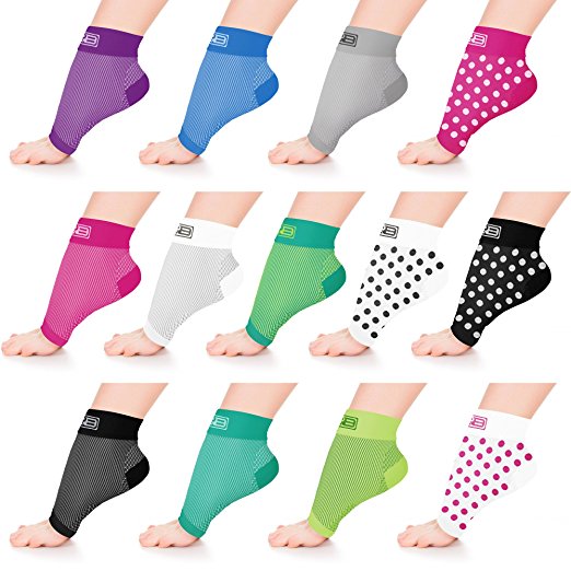 Gr8 Plantar Fasciitis Ankle Compression Sleeve! (1 pair) Compression Foot Ankle support sleeve! Plantar Fasciitis Sock! Compression Ankle Socks that provide relief.!