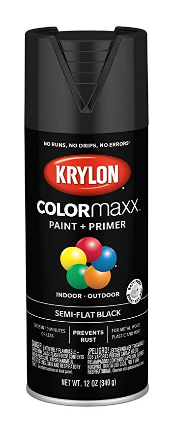 Krylon K05578007 COLORmaxx Spray Paint, Aerosol, Black