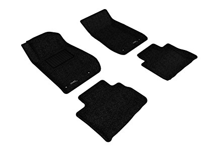 3D MAXpider Complete Set Custom Fit All-Weather Floor Mat for Select Chevrolet SS Models - Classic Carpet  (Black)