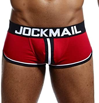 JOCKMAIL Mens Underwear Jockstrap Bottomless Men Boxer Shorts Backless Gay Underwear