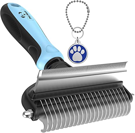 Dog Brush and Cat Brush – 2 Sided Pet Grooming Tool for Deshedding, Mats & Tangles Removing – No More Nasty Shedding and Flying Hair