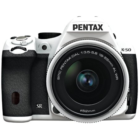 Pentax K-50 16MP Digital SLR Camera Kit with DA L 18-55mm WR f3.5-5.6 Lens (White)