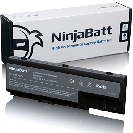 NinjaBatt Laptop Battery for Acer AspireFit Only 11.1V Batteries 5520 6930 6930G 6920 6530 5715Z 5720 5730Z 5739G 5935G 7535 8930G 8930 7720 7736 7736Z 7740 High Performance