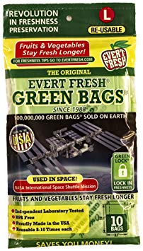 Evert-Fresh Green Bags Produce Saver, 10 Pack, Large