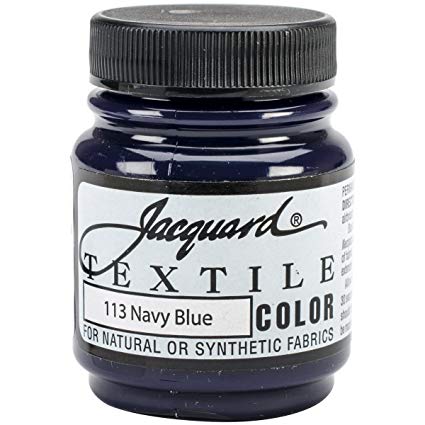 Jacquard Products Navy Blue-Textile Color Paint, Acrylic, Multicolour, 4.44x4.44x6.35 cm