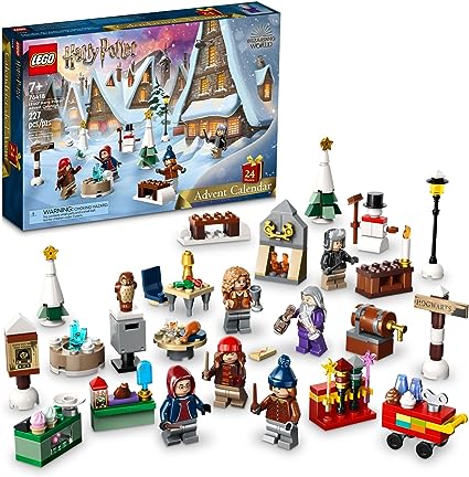 LEGO Harry Potter 2023 Advent Calendar 76418 Christmas Countdown Playset with Daily Suprises, Discover New Experiences with This Featuring 18 Hogsmeade Village Mini Builds & 6 Minifigures