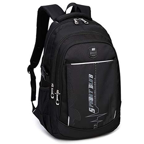 Goldwheat School Backpacks Student Bookbag Casual Shoulder Daypack Travel Back Pack for Teen Boys