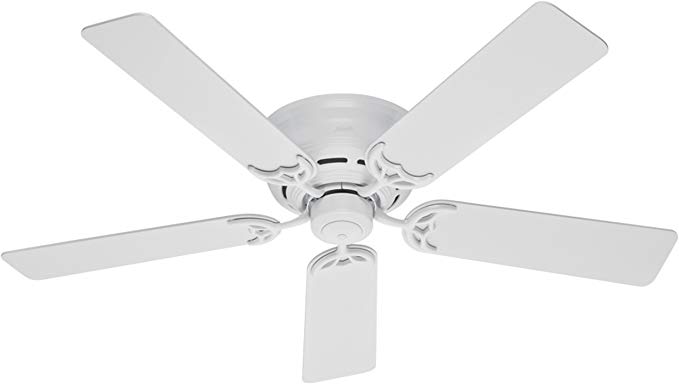 Hunter 20803 52-Inch White Low Profile III Fan