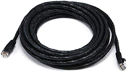 Monoprice 20FT 24AWG Cat6 550MHz UTP Ethernet Bare Copper Network Cable - Black